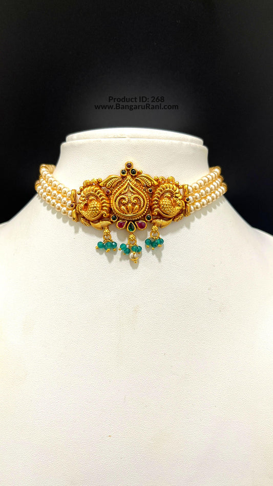 Saravana Jewellers SILVER pearl choker