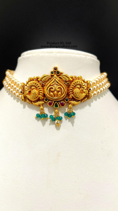 Saravana Jewellers SILVER pearl choker