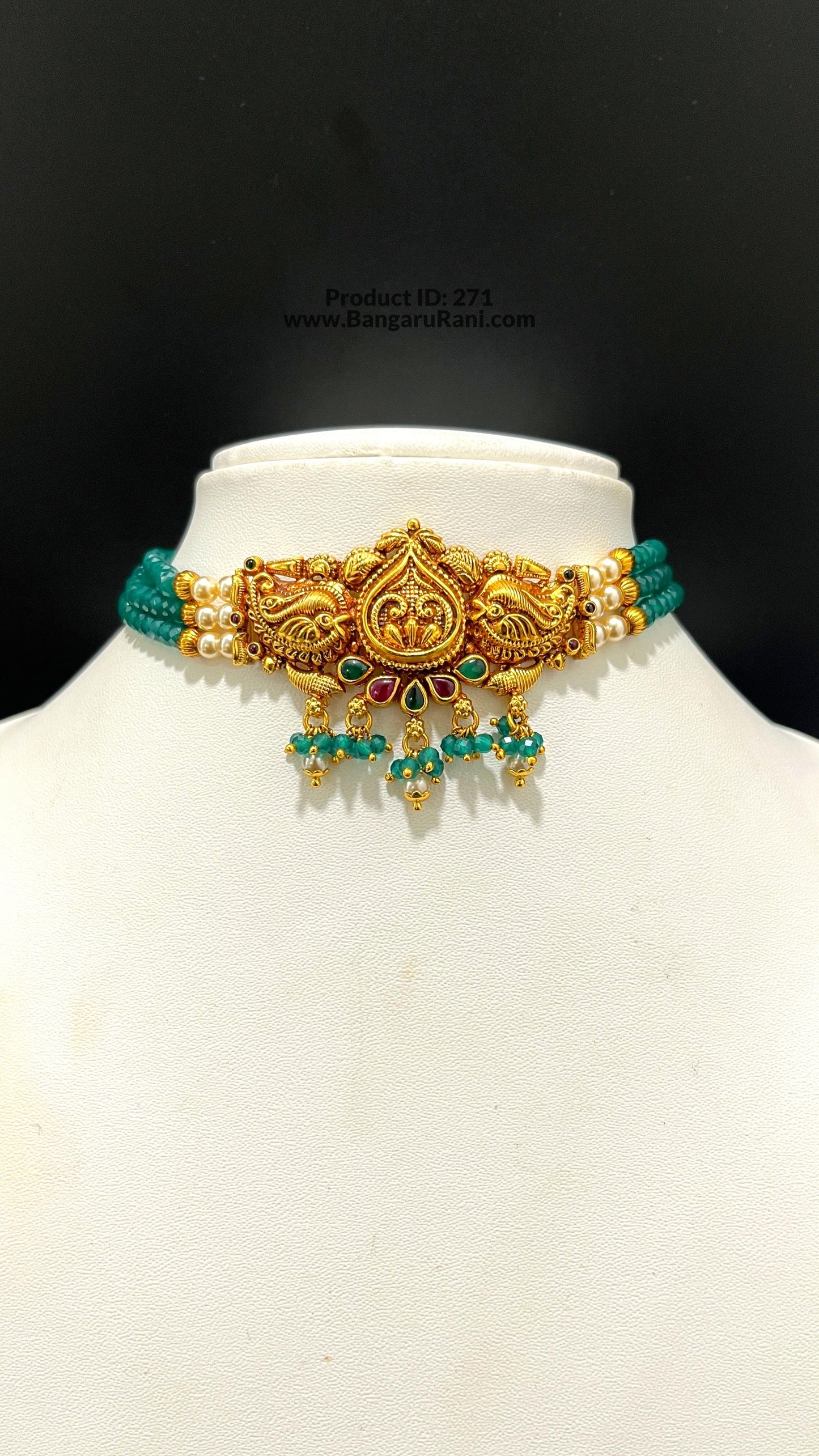 Saravana Jewellers SILVER beads-choker