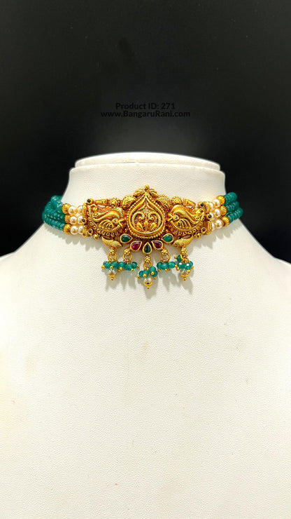 Saravana Jewellers SILVER beads-choker