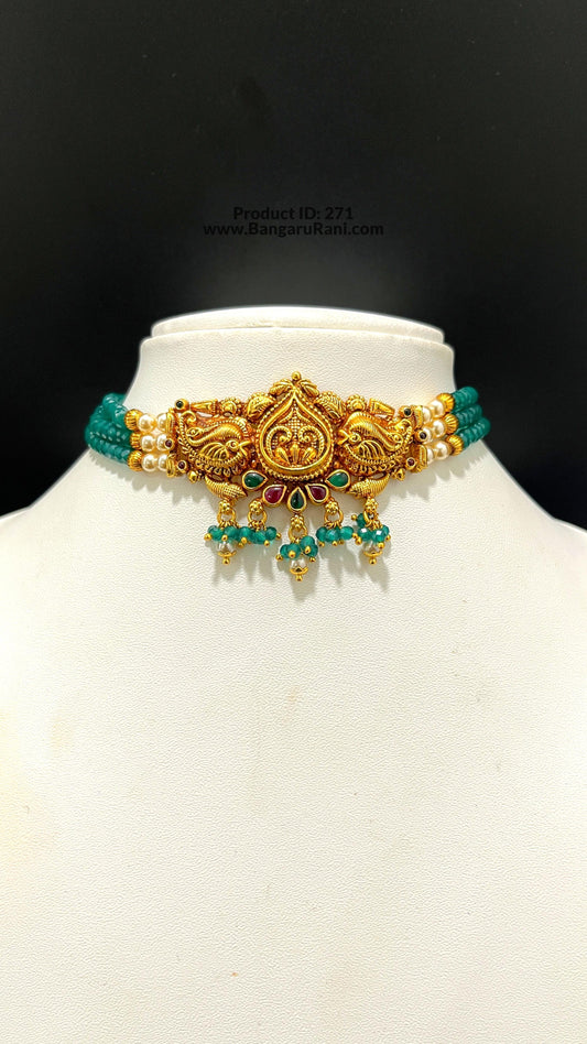 Saravana Jewellers SILVER beads-choker