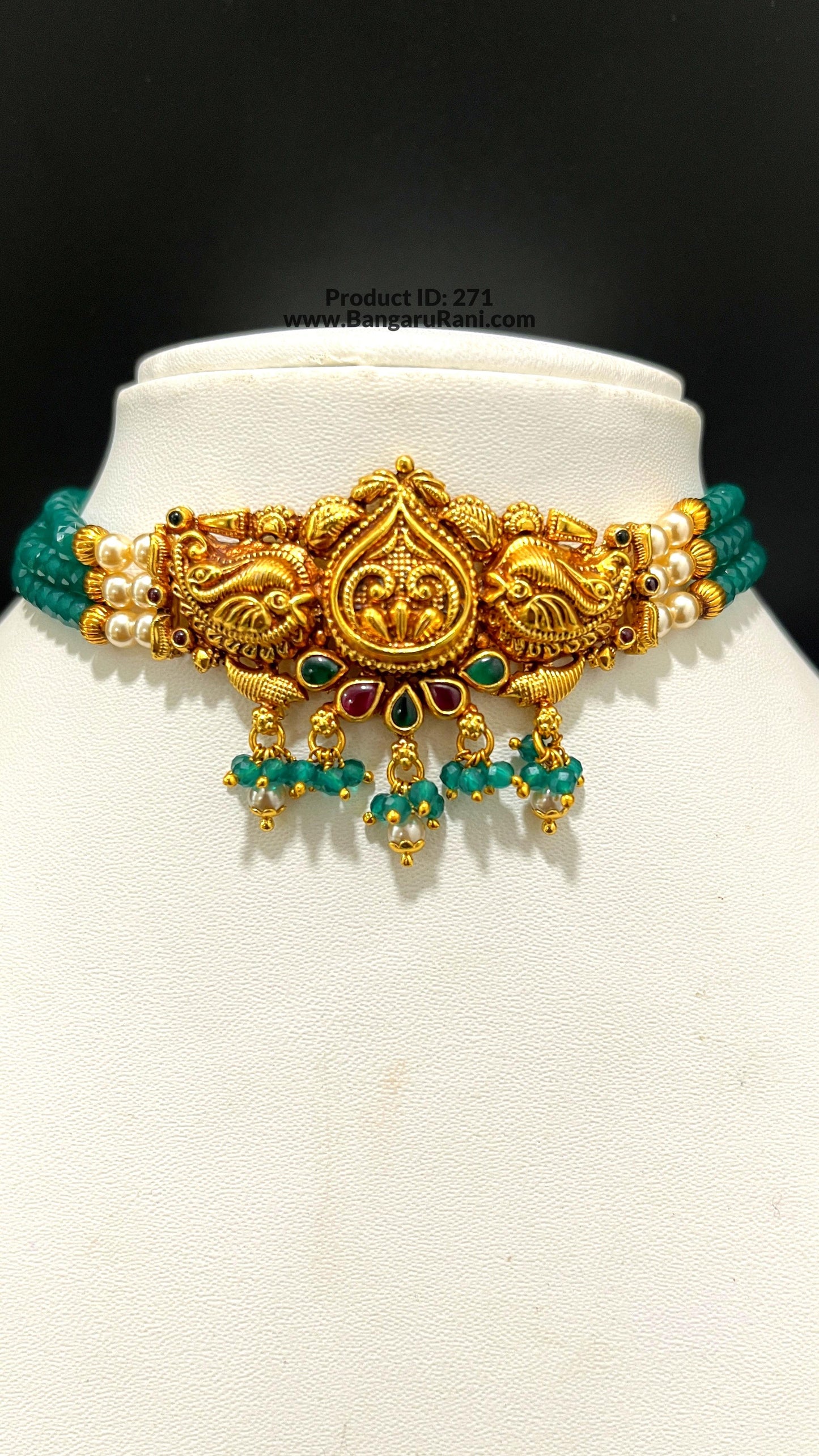 Saravana Jewellers SILVER beads-choker