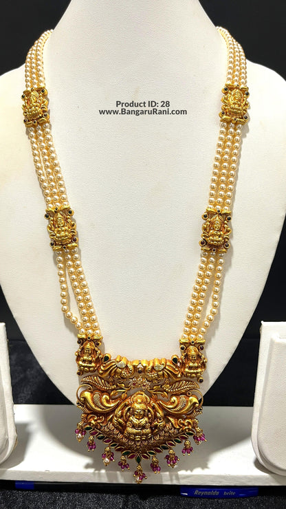 Saravana Jewellers 47.9gms SILVER HARAMS 916 Nakshi