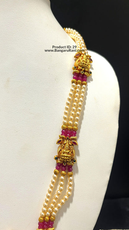 Saravana Jewellers 52.3gms SILVER HARAMS 916 Nakshi