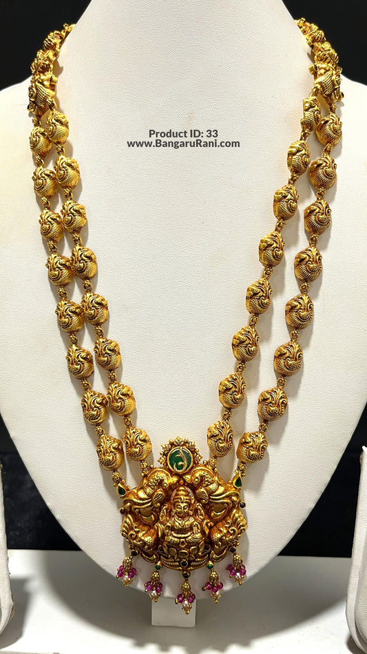 Saravana Jewellers 47.7gms SILVER HARAMS 916 Nakshi