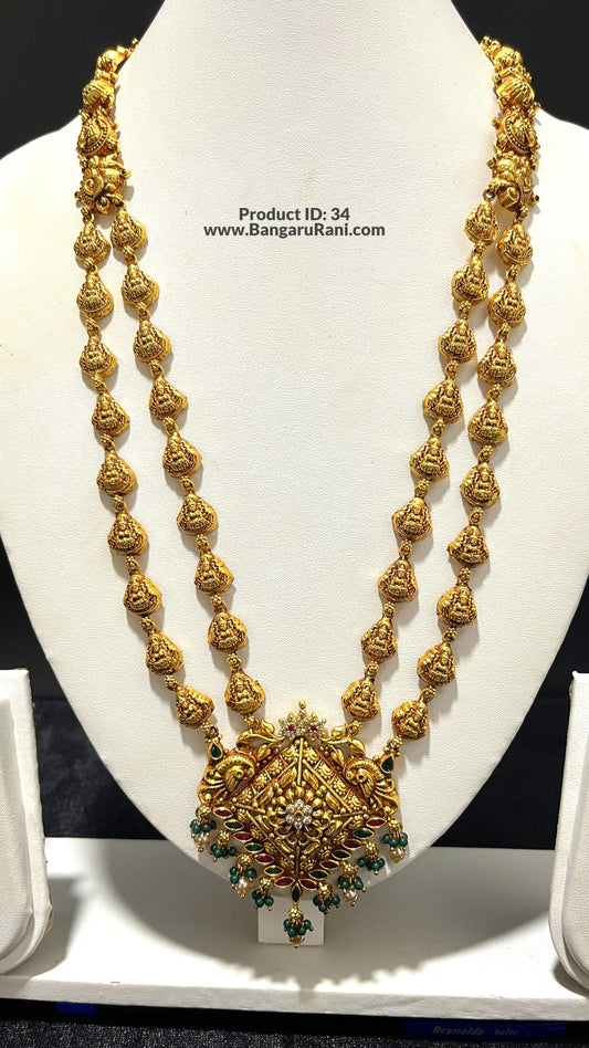 Saravana Jewellers 49.5gms SILVER HARAMS 916 Nakshi