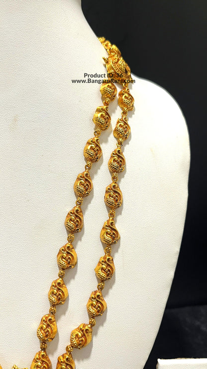 Saravana Jewellers 46gms SILVER HARAMS 916 Nakshi