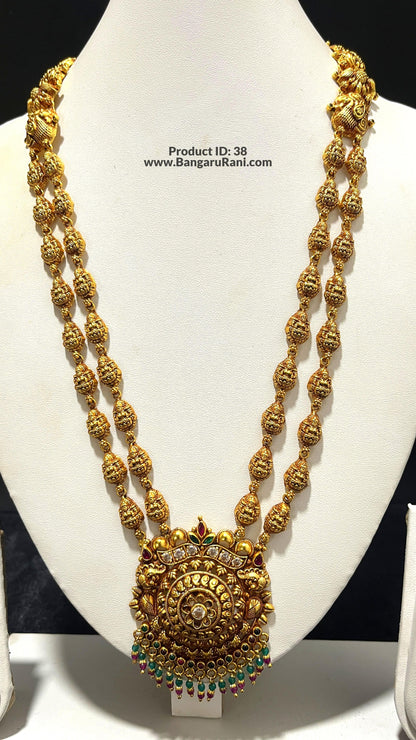 Saravana Jewellers 44.6gms SILVER HARAMS 916 Nakshi
