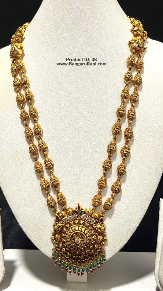 Saravana Jewellers 44.6gms SILVER HARAMS 916 Nakshi