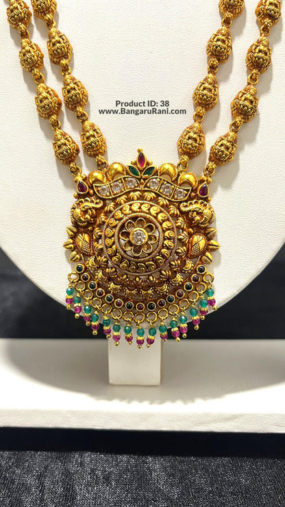 Saravana Jewellers 44.6gms SILVER HARAMS 916 Nakshi