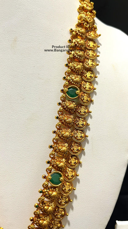 Saravana Jewellers 63.1gms SILVER HARAMS 916 Nakshi