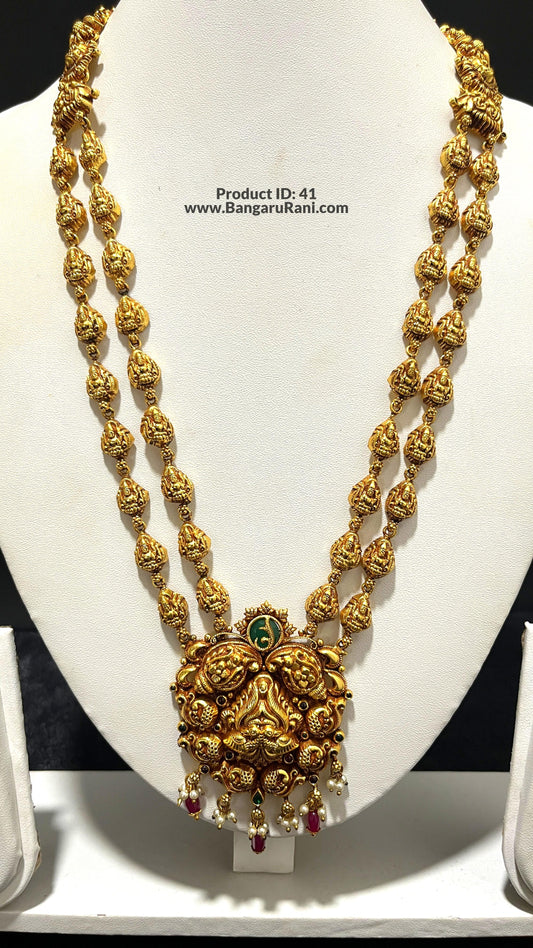 Saravana Jewellers 45.5gms SILVER HARAMS 916 Nakshi