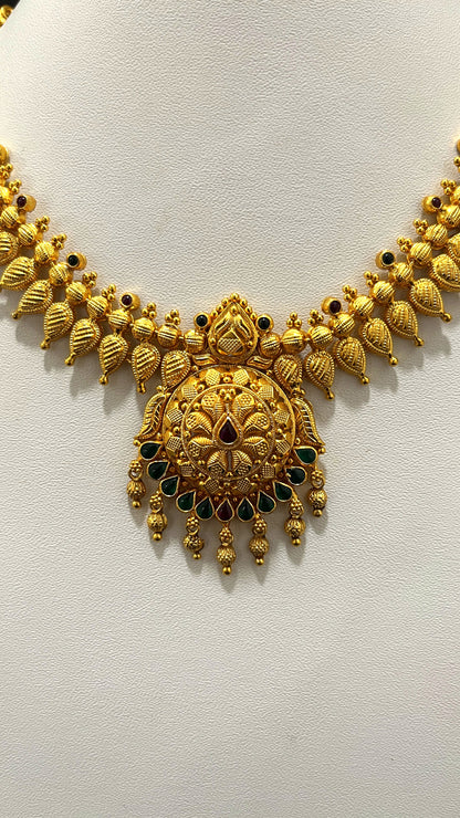 Saravana Jewellers 29.1gms SILVER NECKLACE 916 Nakshi