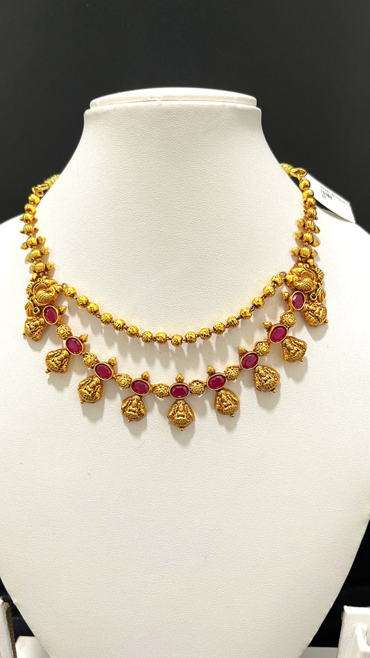 Saravana Jewellers 21.2gms SILVER NECKLACE 916 Nakshi