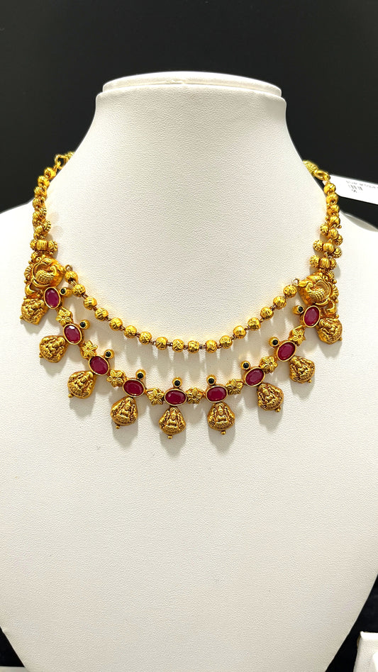 Saravana Jewellers 21.5gms SILVER NECKLACE 916 Nakshi