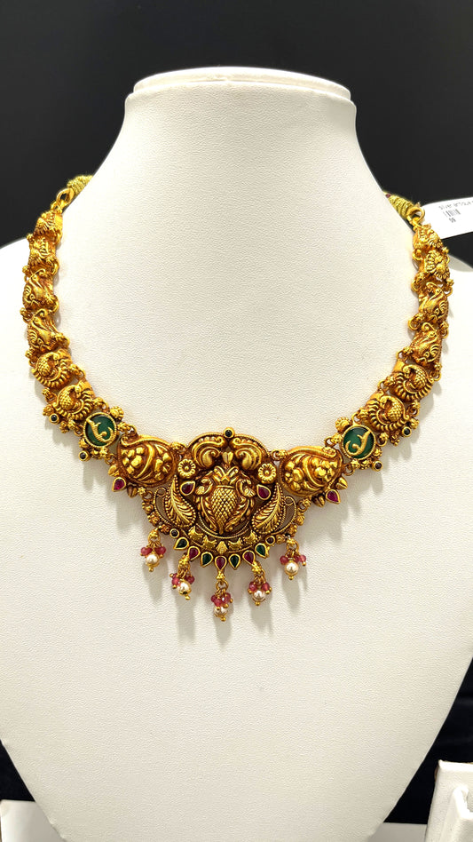 Saravana Jewellers 32.7gms SILVER NECKLACE 916 Nakshi