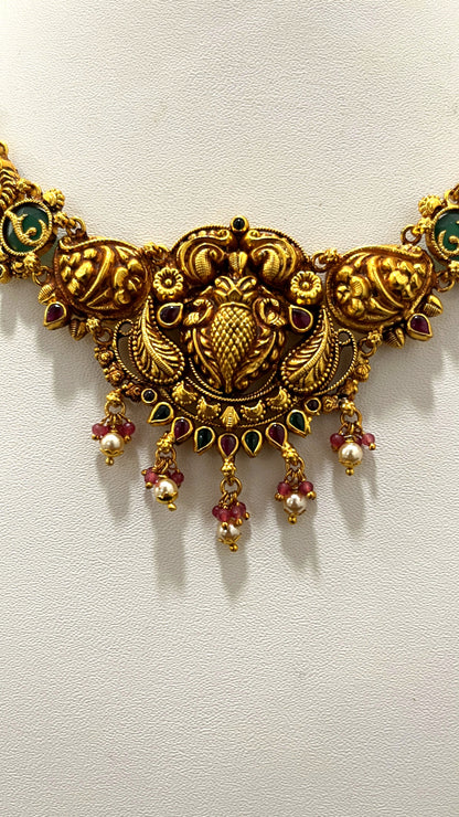 Saravana Jewellers 32.7gms SILVER NECKLACE 916 Nakshi