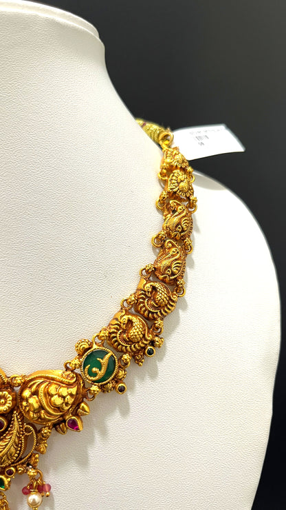 Saravana Jewellers 32.7gms SILVER NECKLACE 916 Nakshi