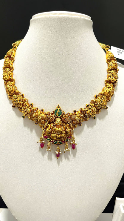 Saravana Jewellers 34.9gms SILVER NECKLACE 916 Nakshi