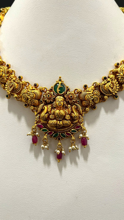 Saravana Jewellers 34.9gms SILVER NECKLACE 916 Nakshi