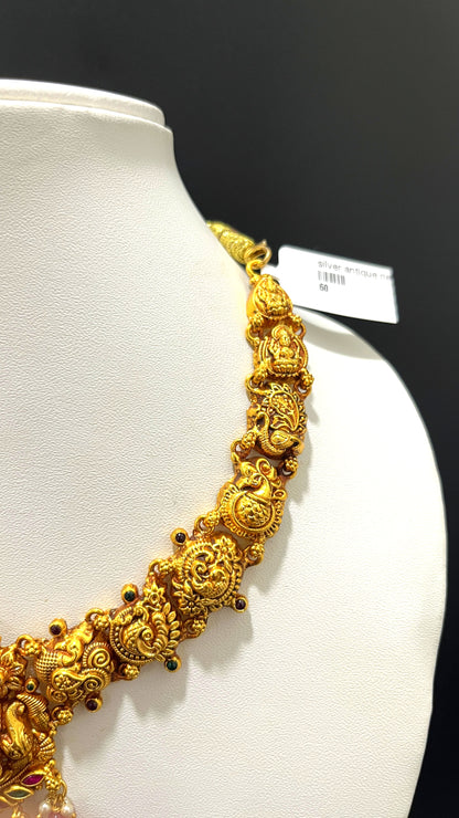 Saravana Jewellers 34.9gms SILVER NECKLACE 916 Nakshi
