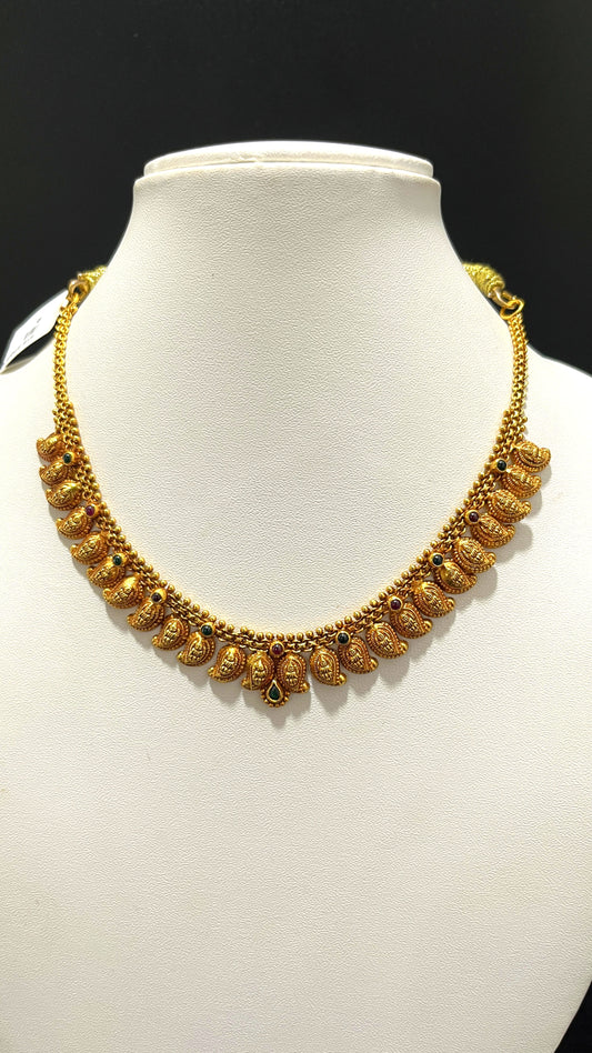 Saravana Jewellers 13.9gms SILVER NECKLACE 916 Nakshi