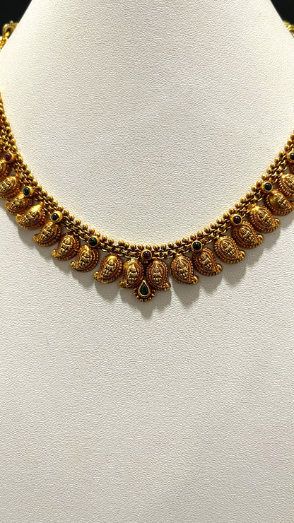 Saravana Jewellers 13.9gms SILVER NECKLACE 916 Nakshi