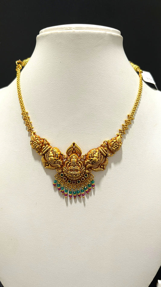 Saravana Jewellers 15.9gms SILVER NECKLACE 916 Nakshi