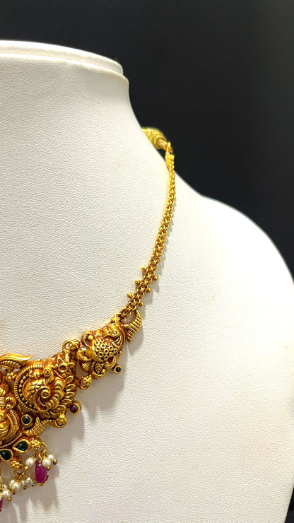 Saravana Jewellers 17.2gms SILVER NECKLACE 916 Nakshi