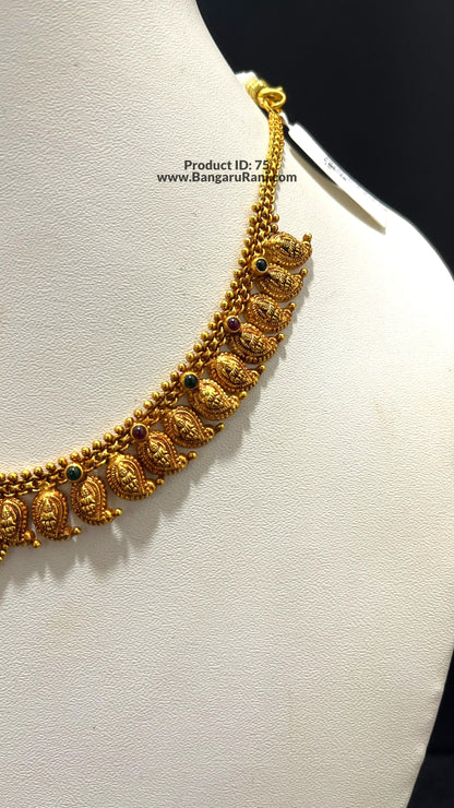 Saravana Jewellers 14.8gms SILVER NECKLACE 916 Nakshi