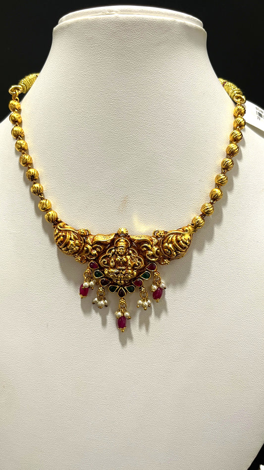 Saravana Jewellers 16.6gms SILVER NECKLACE 916 Nakshi