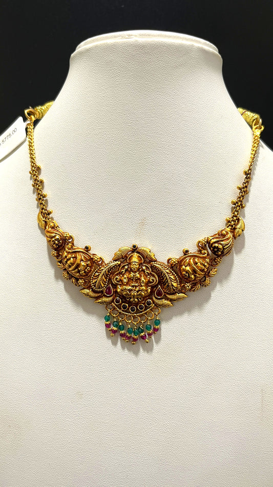 Saravana Jewellers 14.4gms SILVER NECKLACE 916 Nakshi