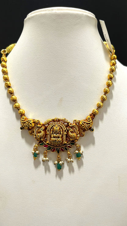 Saravana Jewellers 16.8gms SILVER NECKLACE 916 Nakshi