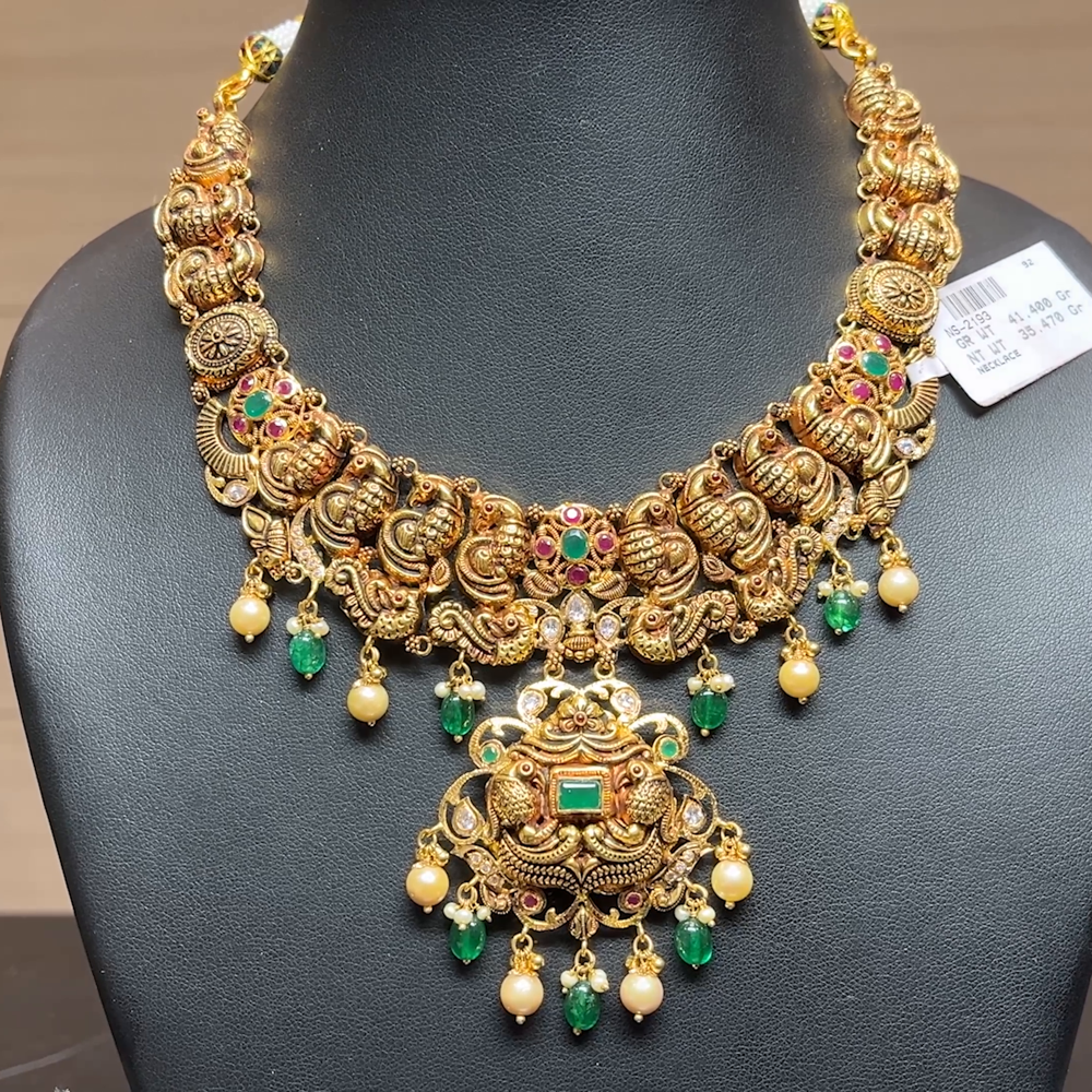 Chennai Shopping Mall 35.47gms NECKLACE 22K Antique