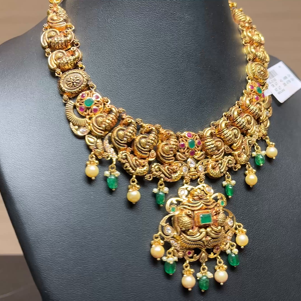 Chennai Shopping Mall 35.47gms NECKLACE 22K Antique