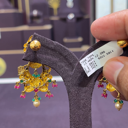 CMR 12.396gms EARRINGS 22K Yellow Gold