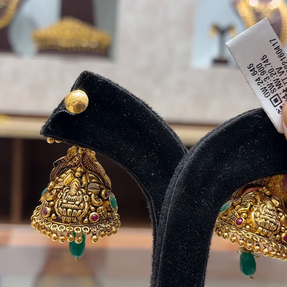 Chennai Shopping Mall 20.745gms EARRINGS 22K Yellow Gold