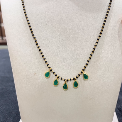 CHANDANA Brothers 4.95gms SHORT BLACK BEADS 22K Yellow Gold