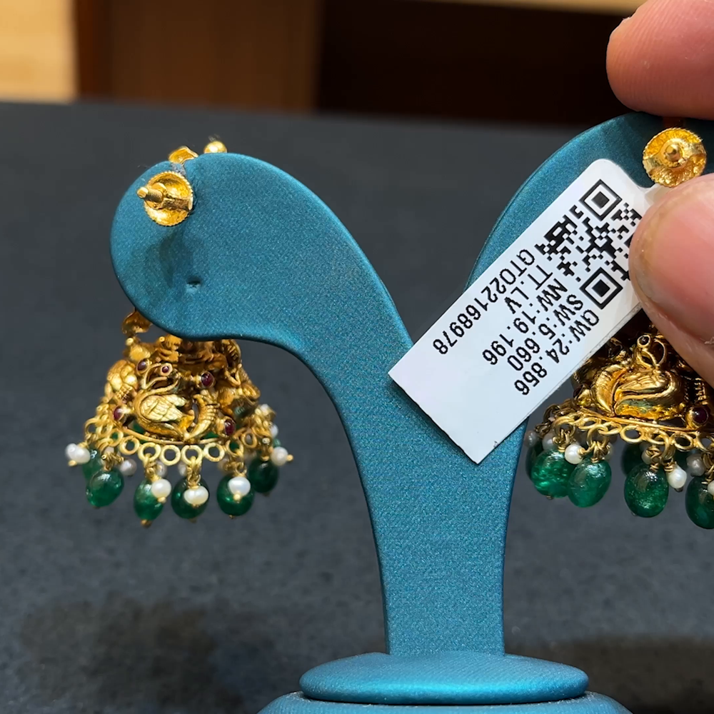 Chennai Shopping Mall 19.196gms EARRINGS 22K Yellow Gold