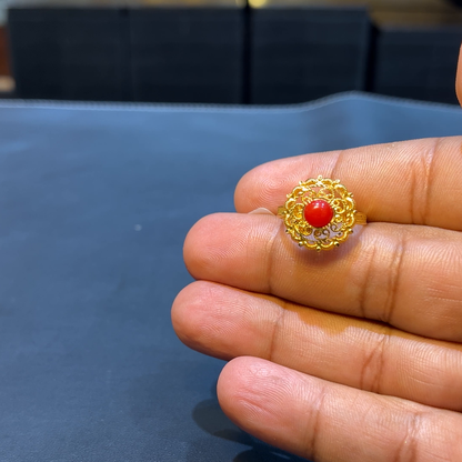 SOUTH INDIA 3.269gms Ring 22K Yellow Gold