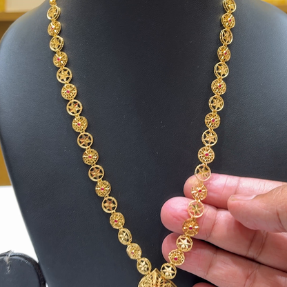 MUKUNDA JEWELLERS 24.32gms NECKLACE 22K Nakshi