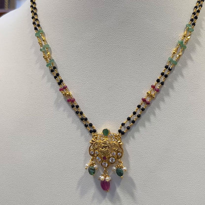 SRI RAM 10.378gms SHORT BLACK BEADS 22K Nakshi