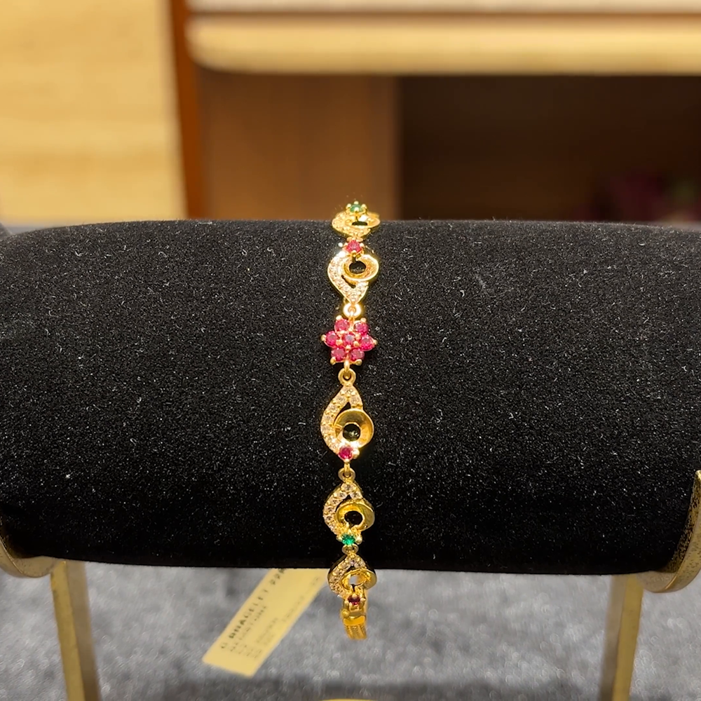 Chennai Shopping Mall 6.866gms Bracelets 22K Yellow Gold