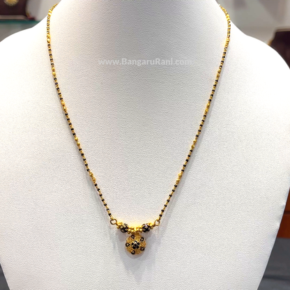 SRI RAM 10.01gms SHORT BLACK BEADS 22K Yellow Gold