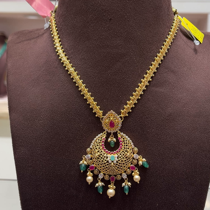 SwarnaKanchi 20.095gms NECKLACE 22K Yellow Gold