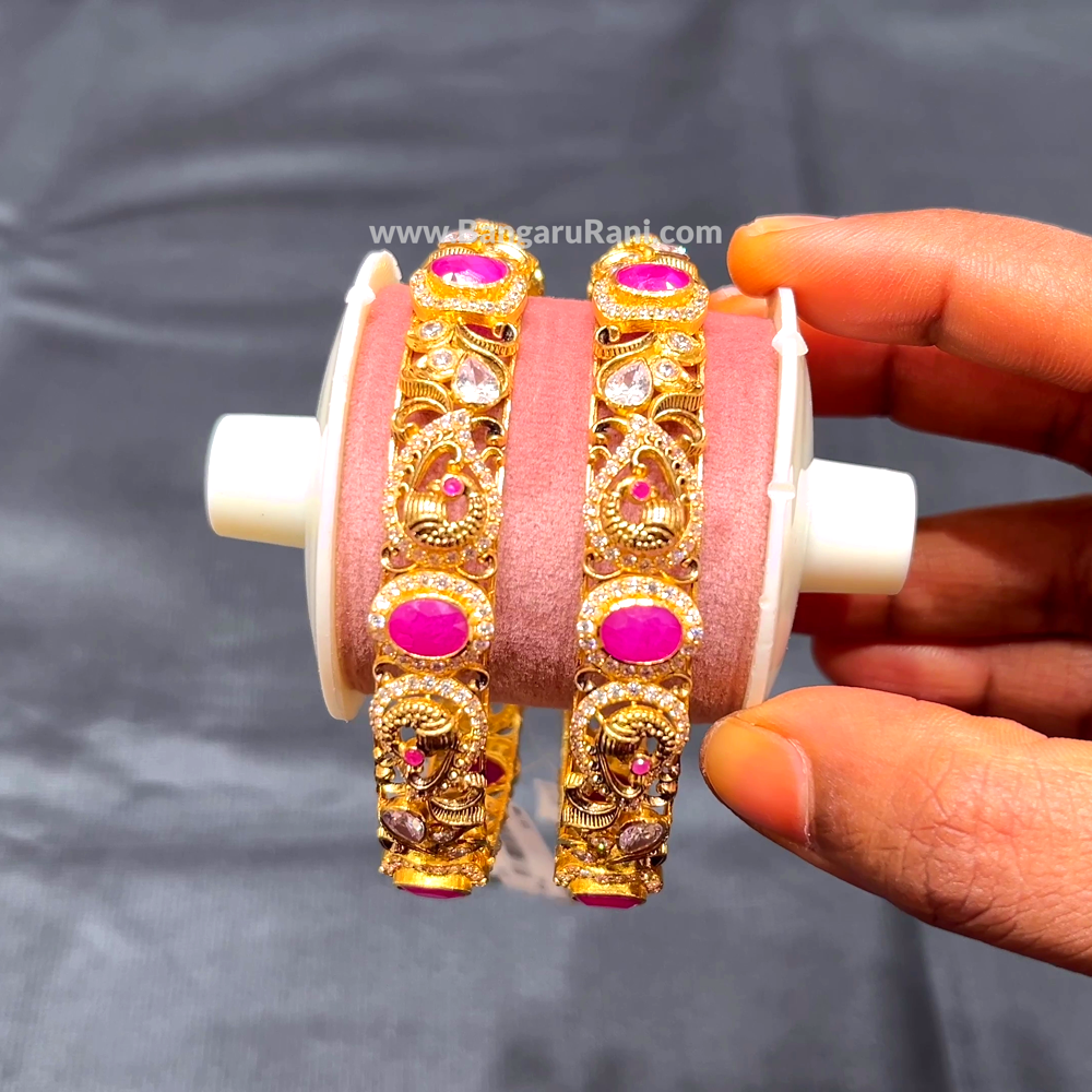 Anu Jewellers 24.492gms BANGLES 22K Yellow Gold