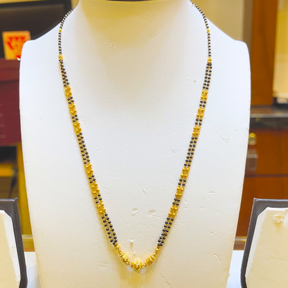 SRI RAM 7.085gms SHORT BLACK BEADS 22K Yellow Gold