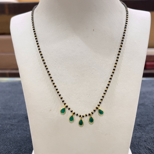 CHANDANA Brothers 4.95gms SHORT BLACK BEADS 22K Yellow Gold