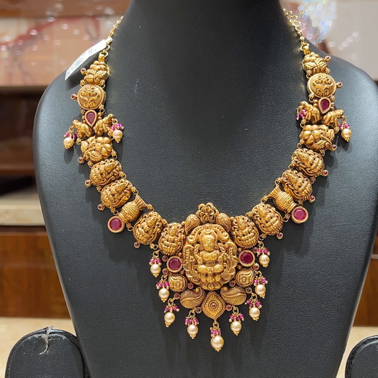 MUKUNDA JEWELLERS 41.55gms NECKLACE 22K Nakshi