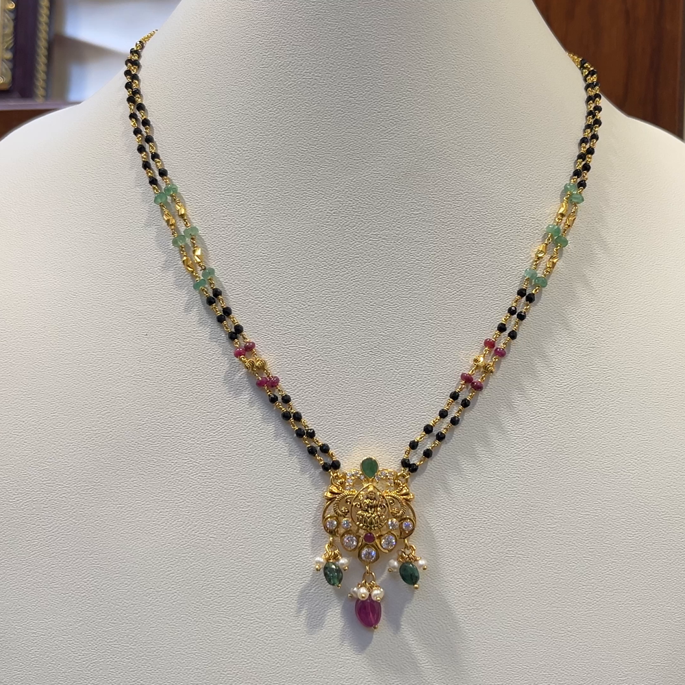 SRI RAM 10.378gms SHORT BLACK BEADS 22K Nakshi